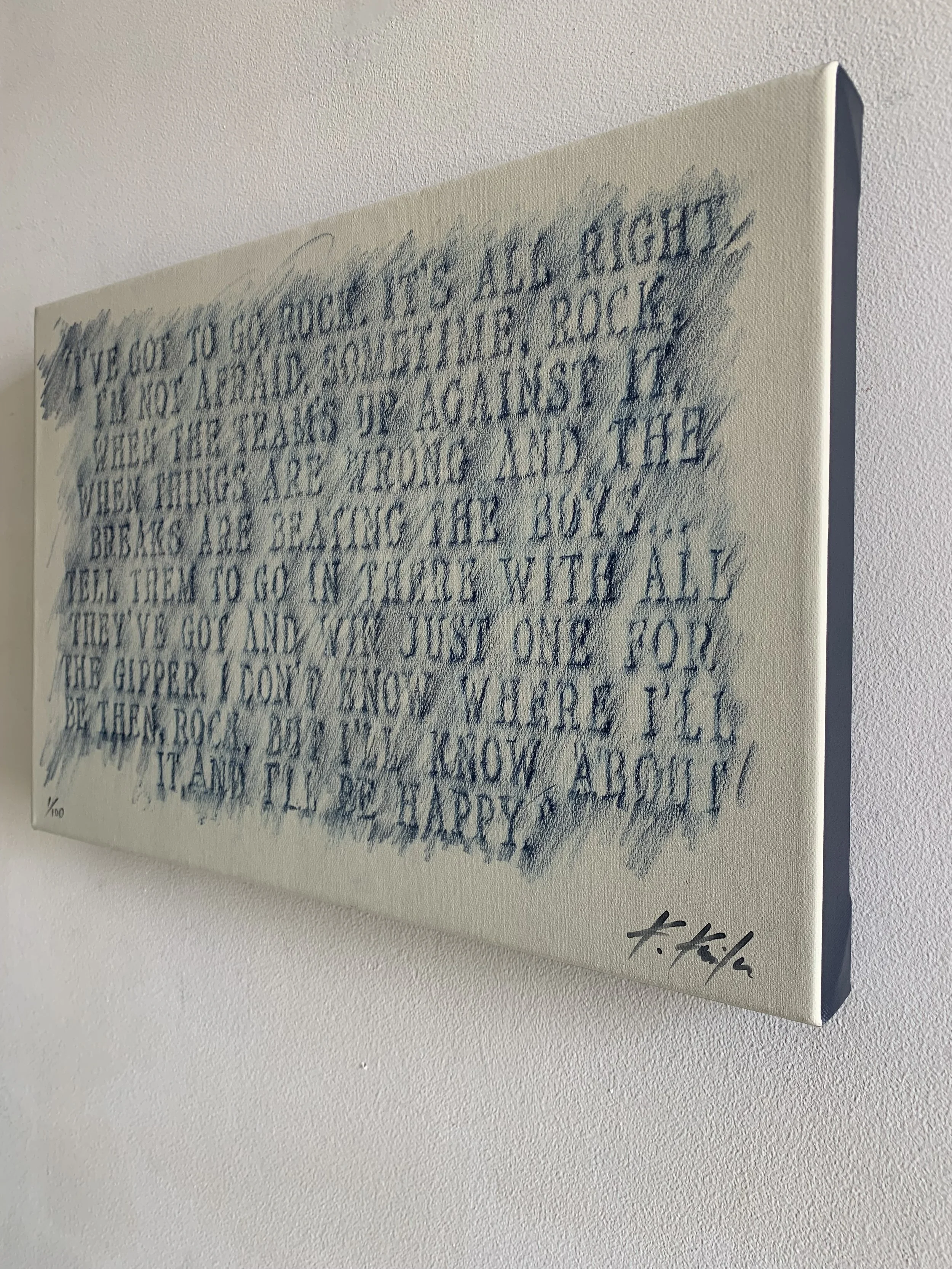 Win One For the Gipper Rubbing LE 100 — Kathleen Keifer